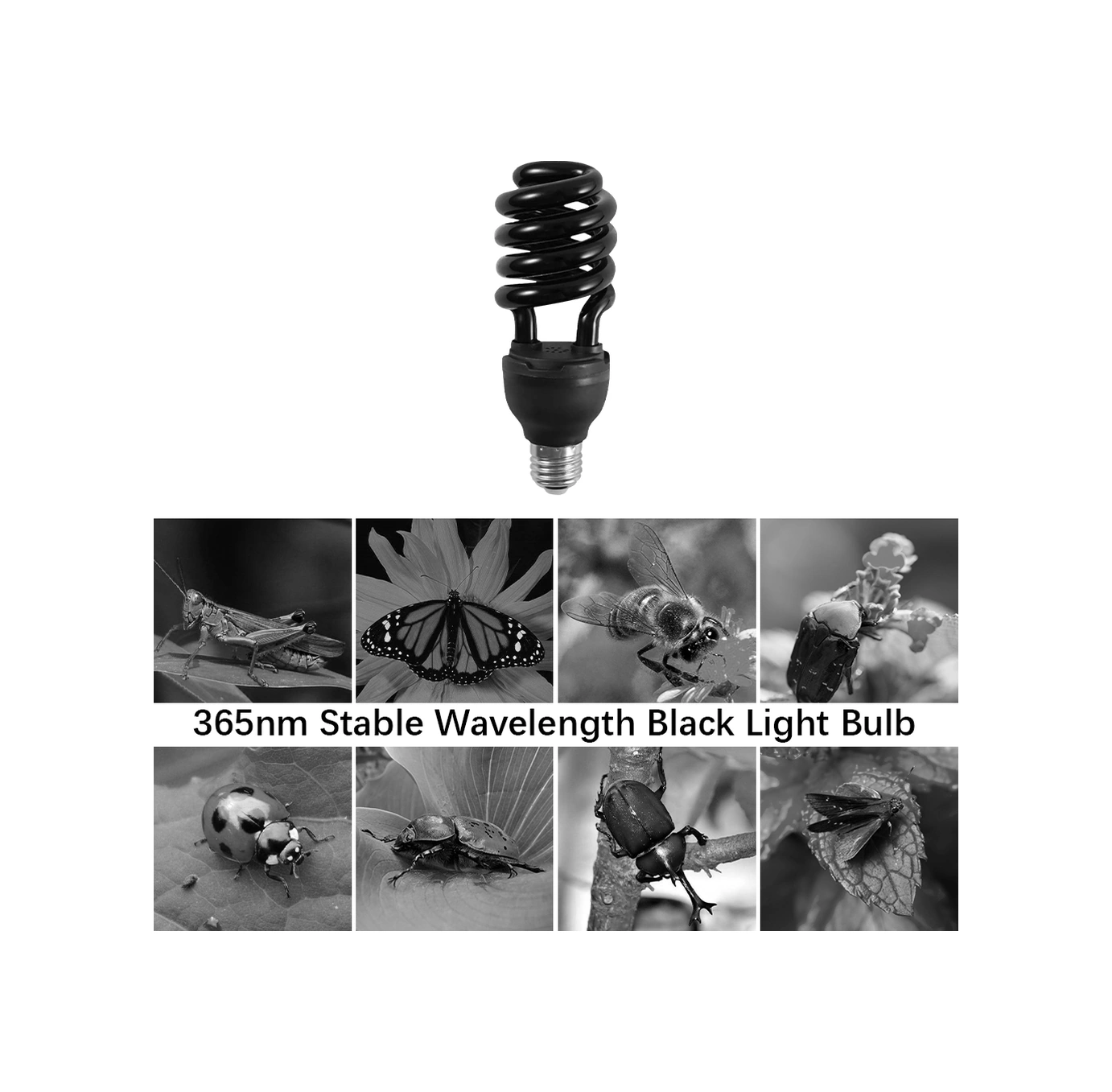 Youtek 2 Adet 20w Siyah Işık Lambası 365nm - E27 110v - Zararlı Böcek Tutucu - Tarım Ve Halloween Dekorasyonu İçin