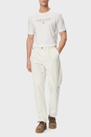 Tommy Hilfiger Logolu Pamuklu Regular Fit Bisiklet Yaka T Shirt Erkek T Shirt Mw0mw44359 Ybr Beyaz