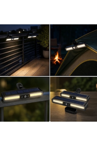 Zvnm 2'li Mandallı Led Solar Lamba - 36 Led - Hareket Sensörlü - 3 Modlu Zcv12 Standart