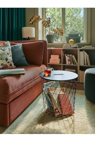 Saklama Bölmeli Sehpa, Siyah, 44 Cm Siyah