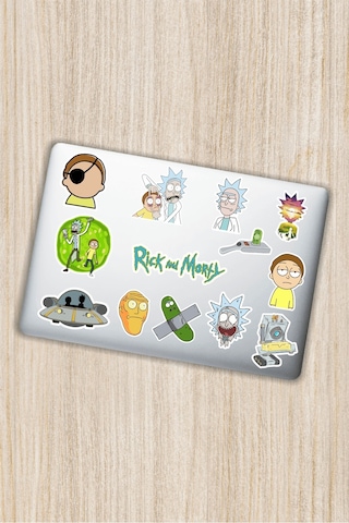Rick And Morty Tasarımlı Laptop Notebook Tablet Telefon Sticker Set 15