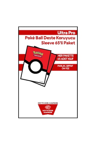 Ultra Pro -poké Ball Deste Koruyucu Sleeve 65'li Paket