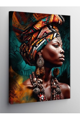 Kanvas Tablo Afrikalı Kadın 100cmx140cm