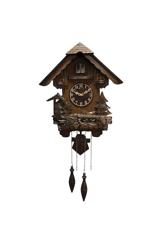 Eastar Yüzde 100 Masif Ahşap Guguklu Duvar Saati