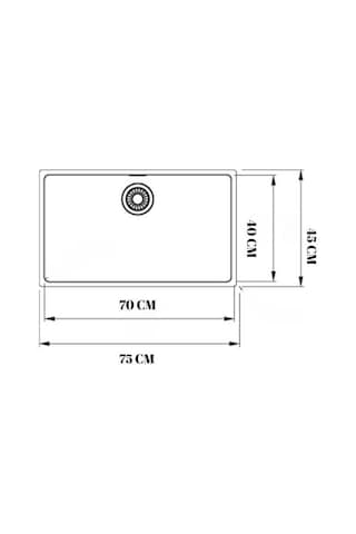 Gl General Neo 70 40x70 Inox Petek Dokulu Çelik Mutfak Eviyesi 304 Paslanmaz Çelik 1mm