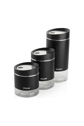 Schafer Silver Touch 3 Boy Kavanoz Seti-siyah Siyah