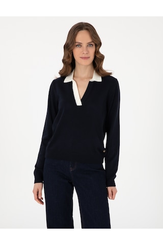 Pierre Cardin Kadın Lacivert Kazak /triko 50308166-vr033 Lacivert