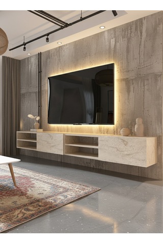 Resital Tv Ünitesi S2447-6 Traverten Traverten
