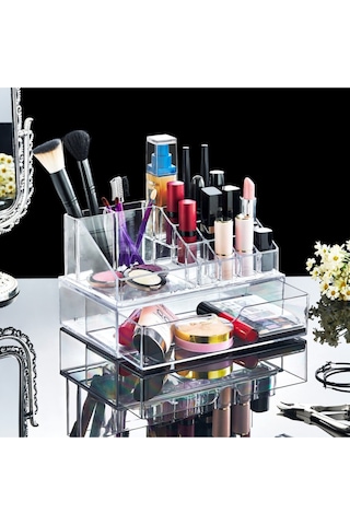 Organizer Çekmece Set Makyaj Organizer Takı Organizer Şeffaf