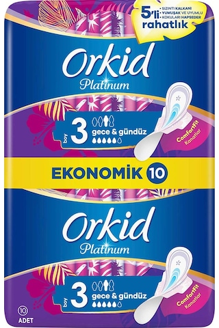 Orkid Platinum Ultra Gece Hijyenik Ped 10'lu