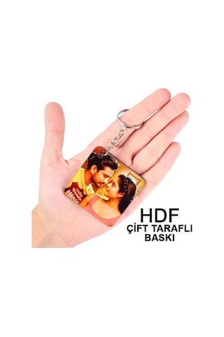 Hdf Çift Taraflı Anahtarlık - Kare