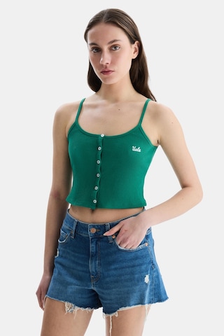 Ucla Rhodes Yeşil Askılı Nakışlı Kadın Crop Yeşil
