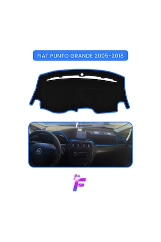 Fıat Punto Grande 2005-2018 Uyumlu Torpido Örtüsü Araca Özel Üretim Kolay Montaj Tb47 Mavi