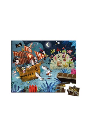 Janod 36 Parça Çantalı Puzzle Hazine Avı