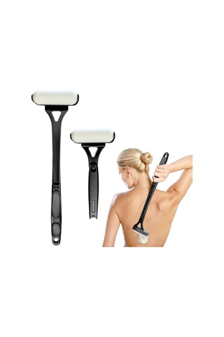 Hangfox Uzun Saplı Katlanabilir Vücut Losyon Uygulayıcı, Sırt Ve Gövde İçin Sponge Rulmanlı Boyama Aleti Siyah/mavi