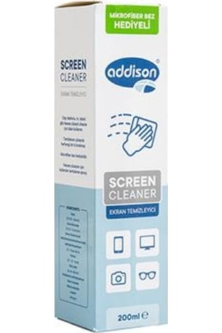 Addison 300870 Ekran Temizleyici Sprey 200 ML + Mikrofiber Bez