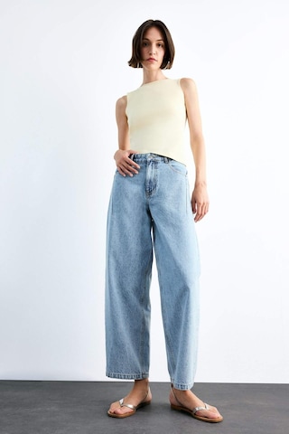 Defacto Wide Baggy Fit Yıkamalı Jean Pantolon F7501ax25smnm85 Indigo
