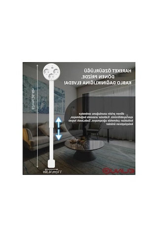 Genişletilebilir Dönen Priz, 3 Ac Çıkışlı Ve Usb Portlu