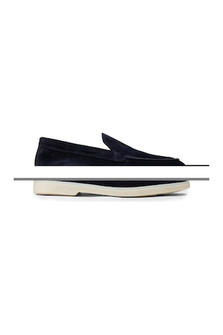 Deery Erkek Hakiki Süet Lacivert Loafer Ayakkabı - 02032mlcvc01
