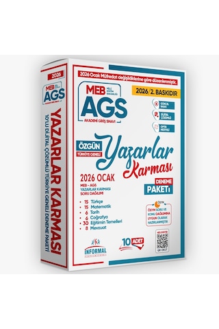 2026 Ocak Müfredatı MEB-AGS Yazarlar Karması 10lu Deneme 80 Soruluk GY-GK-Eğitim Çözümlü TG Paket2026 Ocak Müfredatı MEB-AGS Yazarlar Karması 10lu Deneme 80 Soruluk GY-GK-Eğitim Çözümlü TG Paket