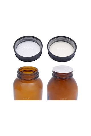 Borox Amber Cam Şişe 400 ML Bastır Aç Kapaklı Ecza Şişe