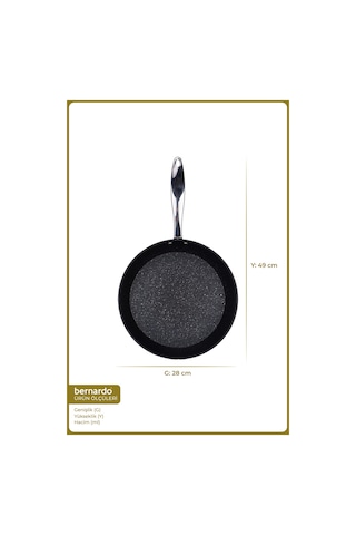 Bernardo Chef Line Granit Tava Siyah 28cm