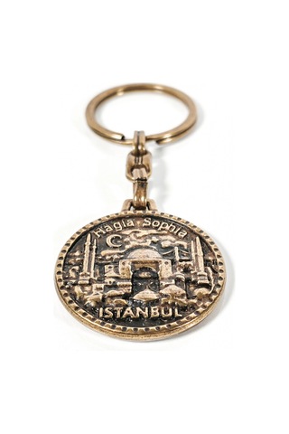 Antik Bronz Ayasofya Hagia Sophia Figürlü Metal Anahtarlık İstanbul Un Tarihi Ve Ruhunu Taşıyan Çok Renkli