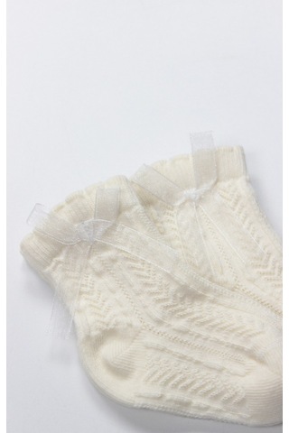 Erturkstore Fiyonklu Penye Soket Çorap 2li 10150 Naturel Çok Renkli
