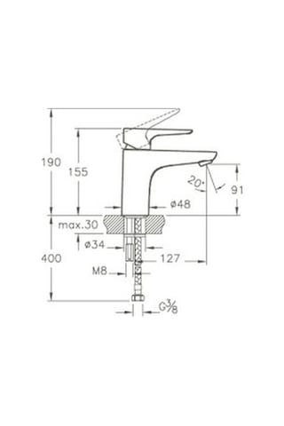Artema X-Line A42321 Lavabo Bataryası