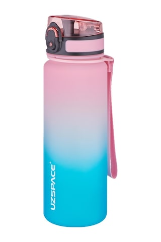 Uzspace 2'li Tritan Matara Seti 500 Ml Çift Renk Softtouch Ff Collection Tritan Su Matarası Pembe Yeşil - Siyah Beyaz