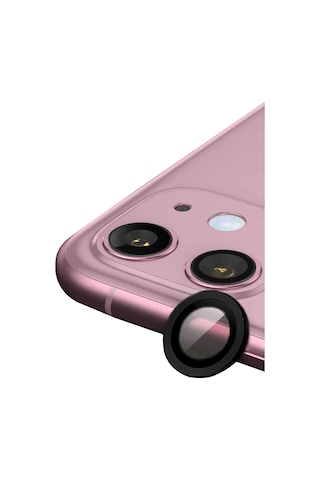 Newface - 655 - Apple iPhone Uyumlu 11 Raze Metal Kamera Lens - Kmrsfres - - Siyah