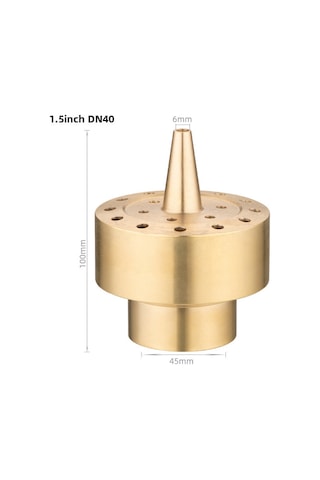Mufunye Bronz Çift Katlı Çiçek Sütunu Fontan Sprinkler, Bahçe Su Görseli, Otel Havuzu, Müzikli Fontan Uygulaması, 1.5" Dahili Dişli