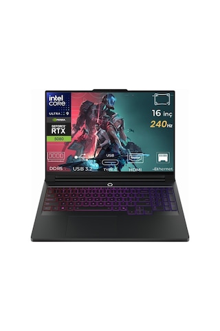 Lenovo Legion Pro 7 16IAX10H 83F5004RTR-K18 Ultra 9 275HX 128 GB 1 TB+1 TB SSD RTX5080 16" W11H Dizüstü Bilgisayar