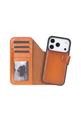 İphone 17 Pro Max Çıkarılabilir Deri Kılıf