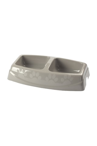 İkili Küçük Yavru Kedi Mama Ve Su Kabı 23,5 X 15,5 Cm Plastik