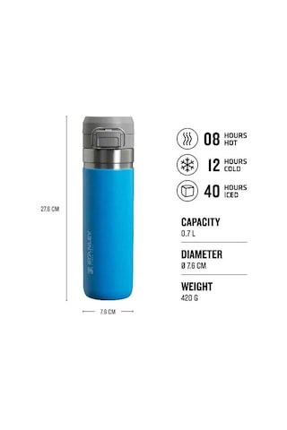 Stanley The Quick Flip Paslanmaz Çelik Termos 0.70 LT Azur Mavisi