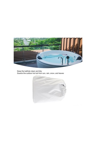 Tenfowee Dış Mekan Jakuzi Koruması - 190 Gümüşlü Polyester Taffeta, Su Geçirmez, Dört Mevsim Kullanıma Uygun, 215x70cm Gri Yuvarlak Banyo Kapağı Diğer