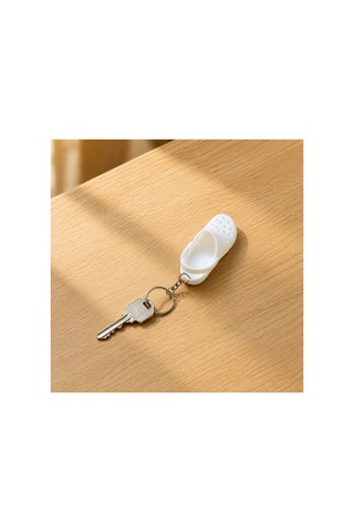 3dmarketi Beyaz Terlik Anahtarlık Charm 2'li Set