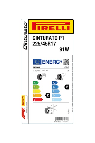 Pirelli 225/45r17 91w Cint P1 Yaz Lastiği 2025