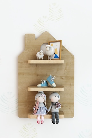 Rafido Ahşap Dekoratif Duvar Rafı 51x33 Cm Atlantik Çam