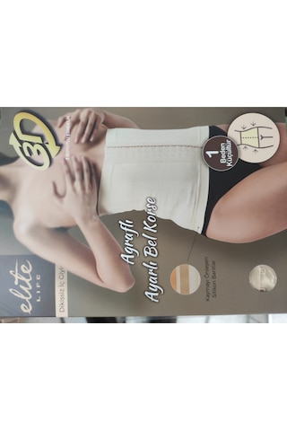 Kadın Agraflı Bel Korse Sıkılaştırıcı Siyah