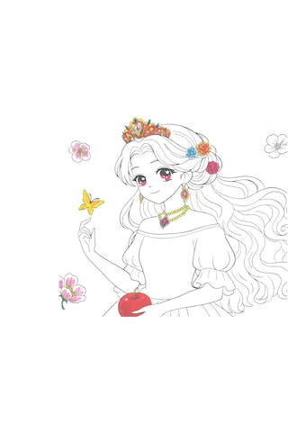 4e Anime Princess Boyama Kitabı Yeşil