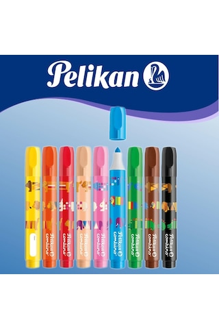 Pelikan Keçeli Kalem Combino Super Jumbo 9 Renk Keçeli Kalem
