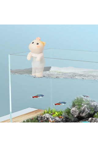 Homyl Bahçe Kedi Heykeli Asılı Vazo Hugger Balık Stil-d