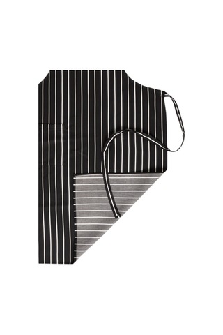 İşmont Askılı Önlük Siyah Beyaz Çizgili Siyah-beyaz Çizgili