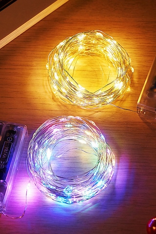 10 Metre Rgb Peri Tel Led Pilli Dekoratif Parti Süsü
