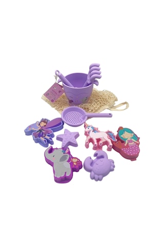 Playnjoy - Silikon Plaj Oyuncak Seti - 10 Parça - Lila