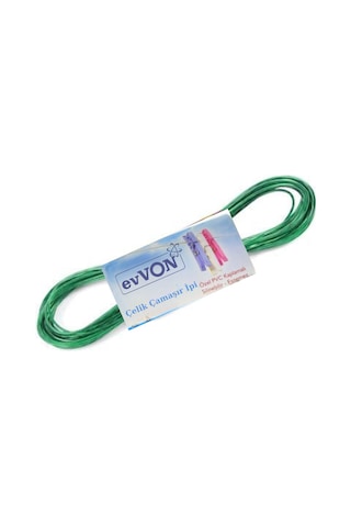 Evvon 10m Çelik Çamaşır İpi Açık Beyaz