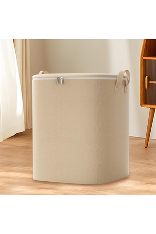 Suntek Katlanabilir Giysi Saklama Çantası Tote Kutusu 140l-50x55x50cm Bej Diğer