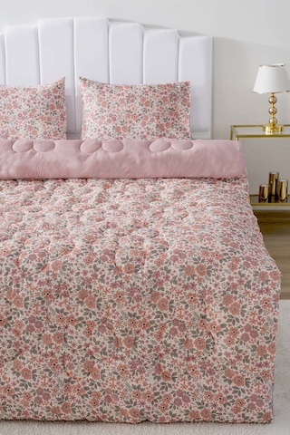 Rivaistanbul Pembe Bahar Çift Kişilik Çift Taraflı Kapitone Yorgan 200x215 Cm Pembe